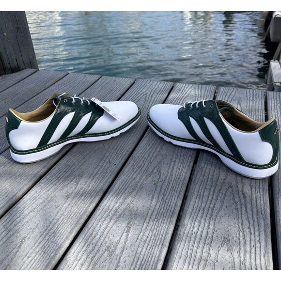Adidas MC Z-Traxion Spikeless Golf Shoes JH6127 Mens Size White Green Gold
